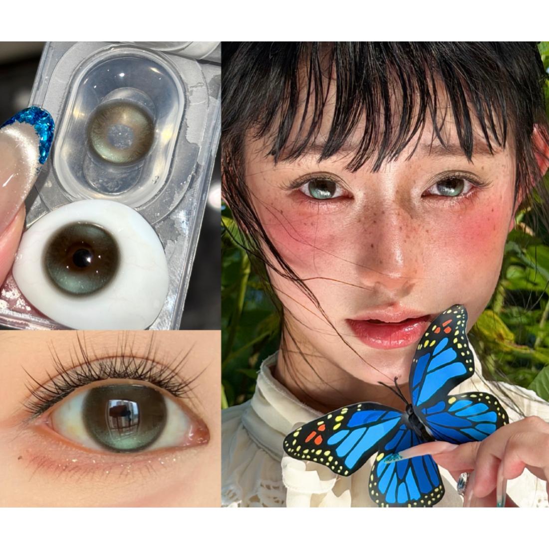 XMSPIAN MimiPark 14.20mm Green Colored Contact Lenses (6 Months Wear)