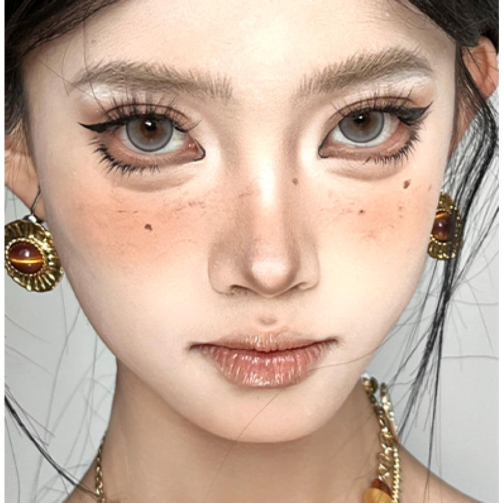 KLXGOU OVOLOOK 14.50mm Grey Colored Contact Lenses (6 Months Wear)