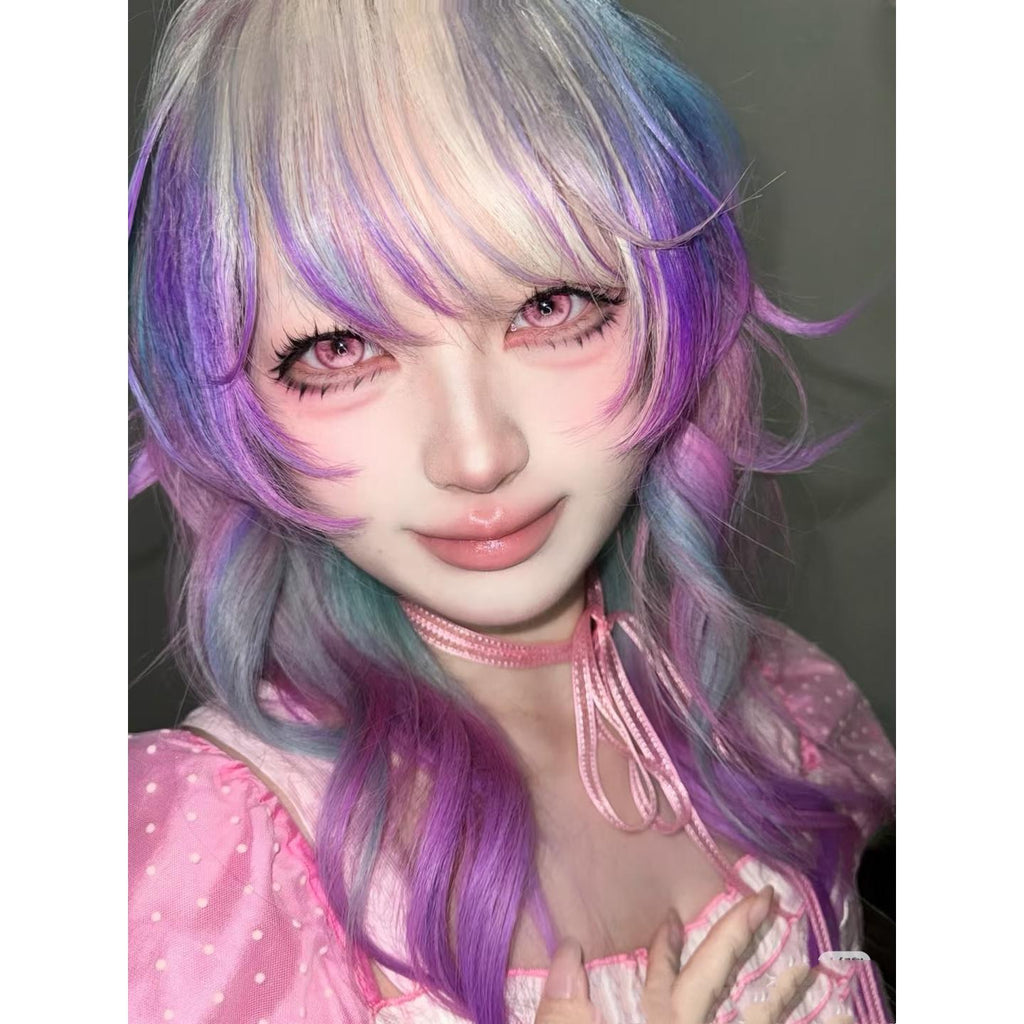 RJHDIE Xiyoulens 14.50mm Pink Colored Contact Lenses (6 Months Wear)