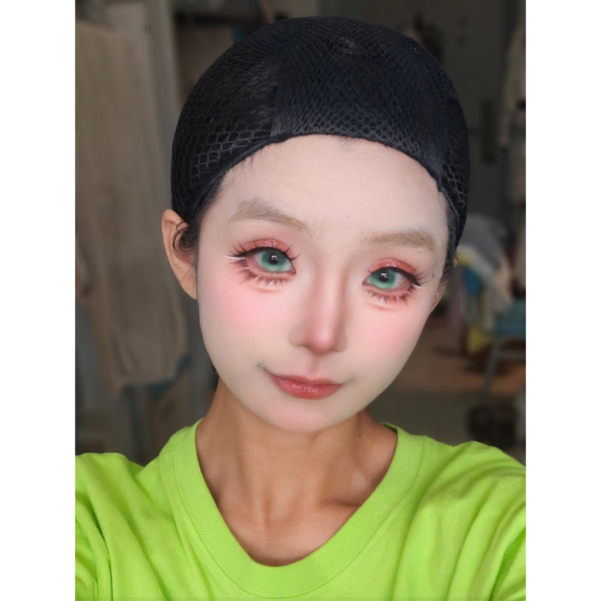 TQDONG OBALEN 14.50mm Green Colored Contact Lenses (6 Months Wear)