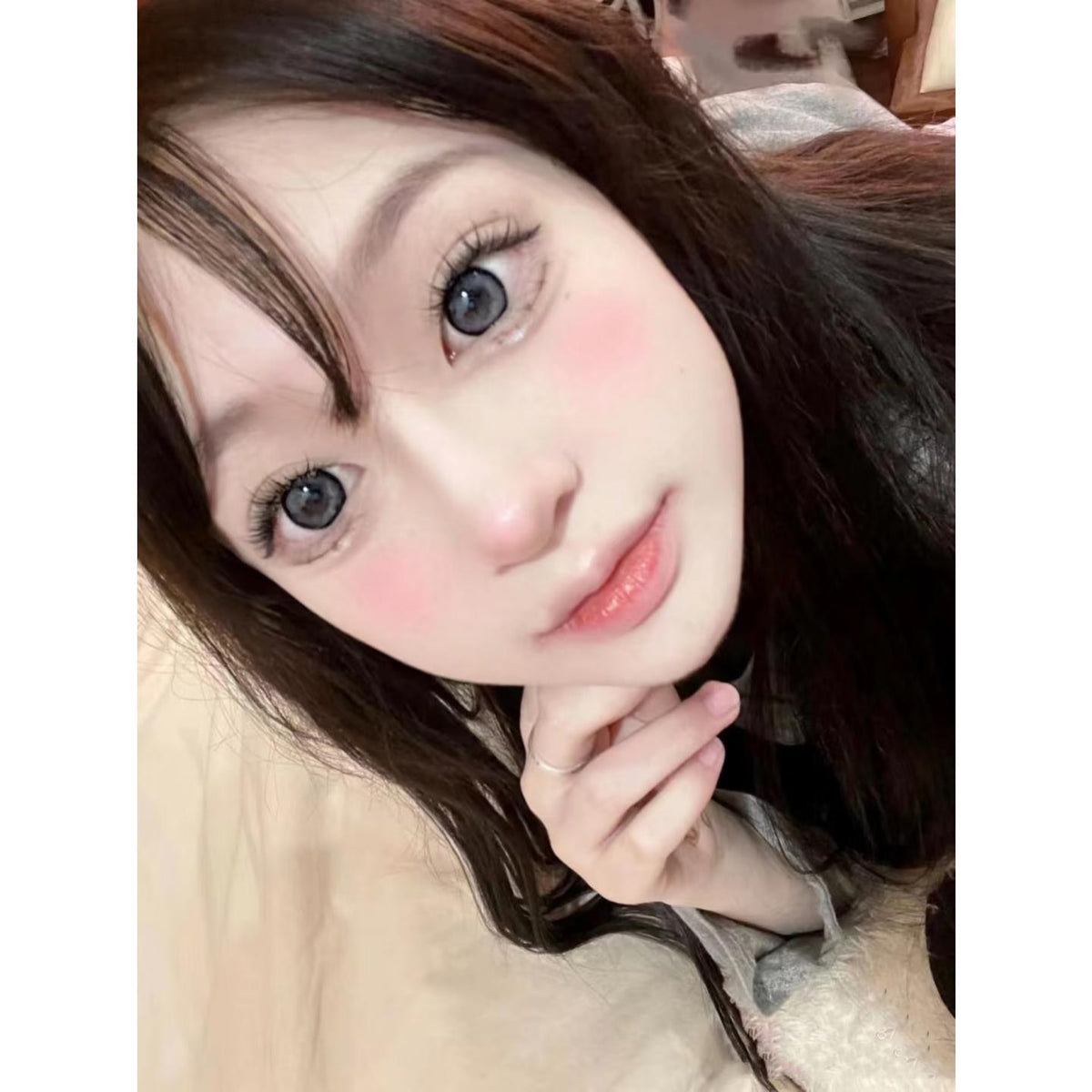 YZCXIANG ROSELENS 14.50mm Grey Colored Contact Lenses (6 Months Wear)