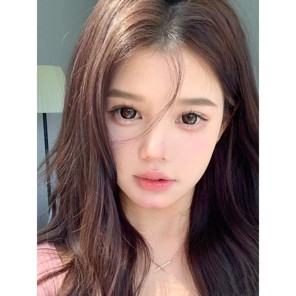 HJFSHI LRGOODCON 14.50mm Brown Colored Contact Lenses (6 Months Wear)