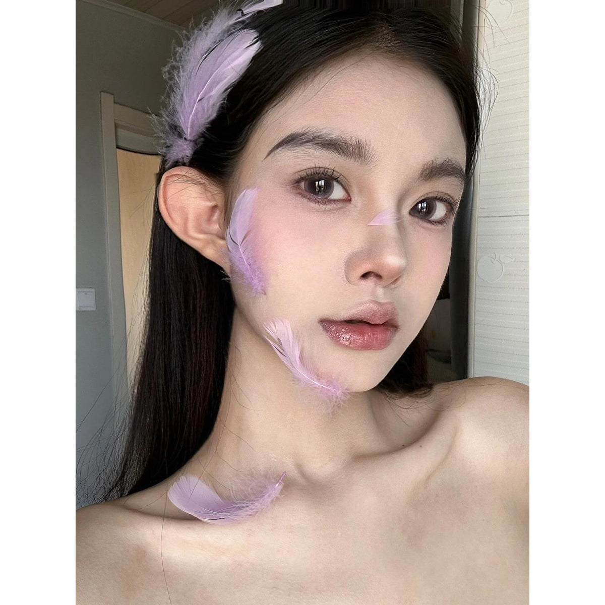 CLFHWU Xiyoulens 14.50mm Pink Colored Contact Lenses (6 Months Wear)