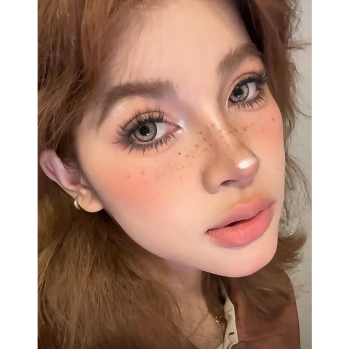 LMXBAO FLLYCON 14.50mm Brown Colored Contact Lenses (6 Months Wear)