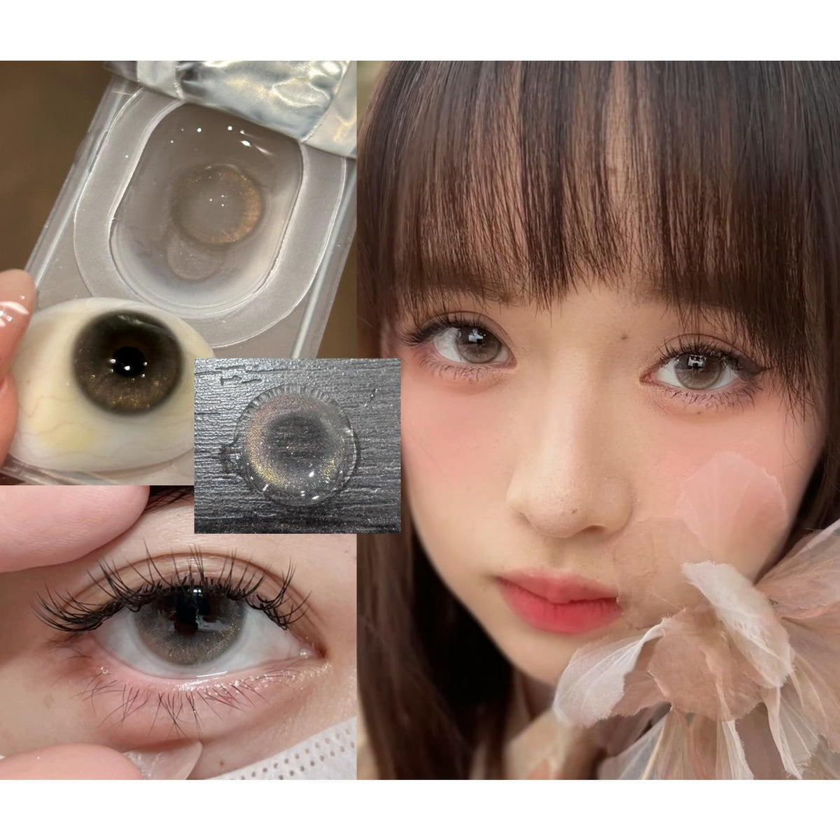 JMQJIN thestarlens 14.20mm Grey Colored Contact Lenses (6 Months Wear)