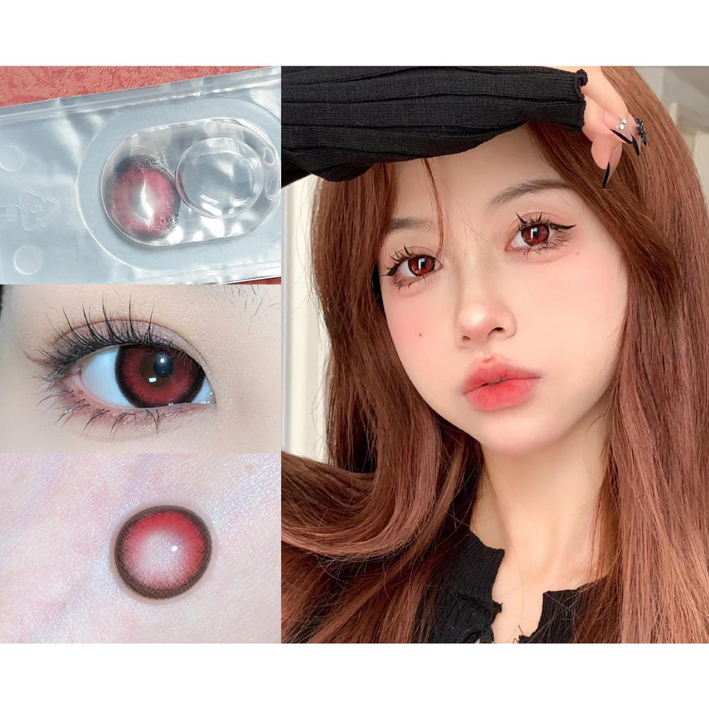 XQMGUI BOOSCON 14.50mm Red Colored Contact Lenses (6 Months Wear)