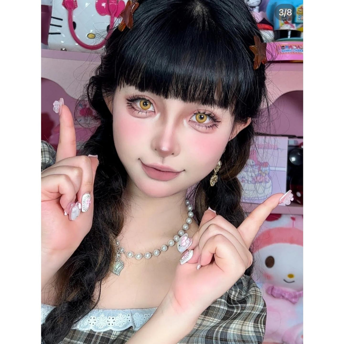 คอนแทคเลนส์สี SGJIN Xiyoulens ขนาด 14.00 มม. สีเหลือง (แบบราย 6 เดือน)