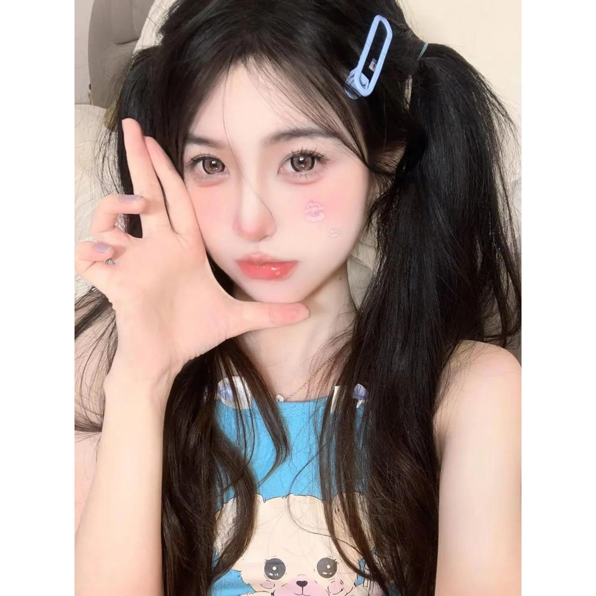 BSJFEN Xiyoulens 14.50mm Pink Colored Contact Lenses (6 Months Wear)