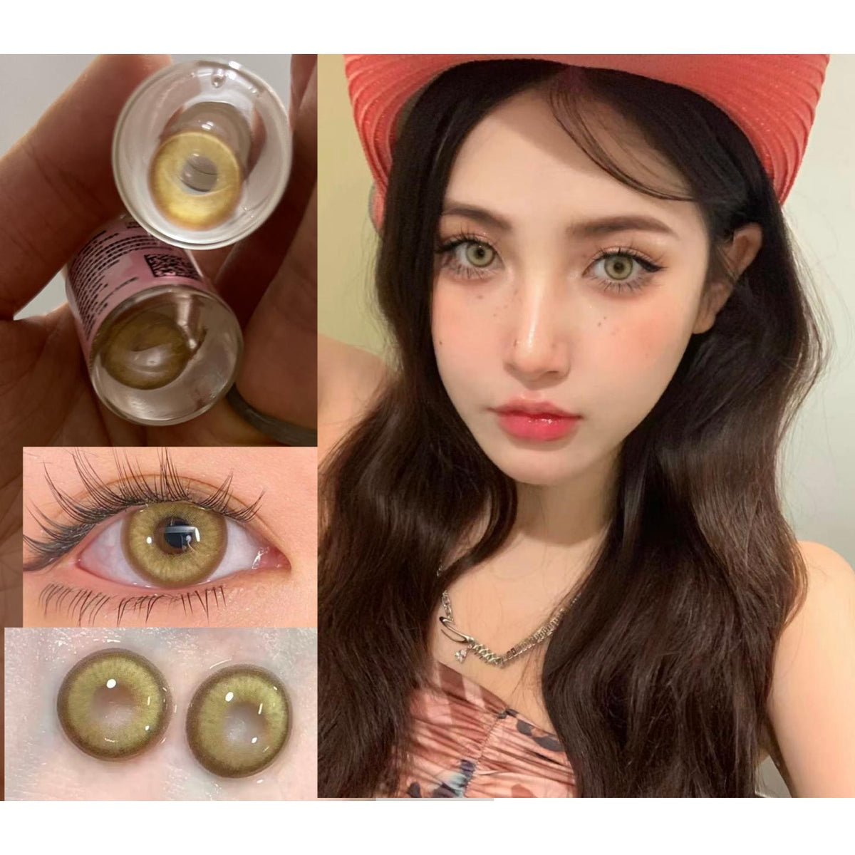 CJHAI FLLYCON 14.20mm Brown Colored Contact Lenses (6 Months Wear)