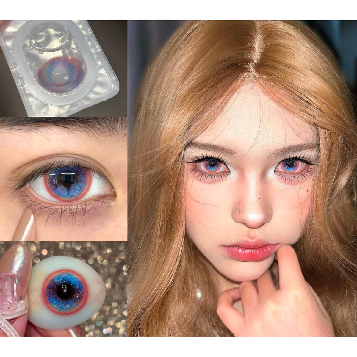 Kính áp tròng màu tím PXYSJIE Xiyoulens 14.50mm (Thời hạn sử dụng 6 tháng)