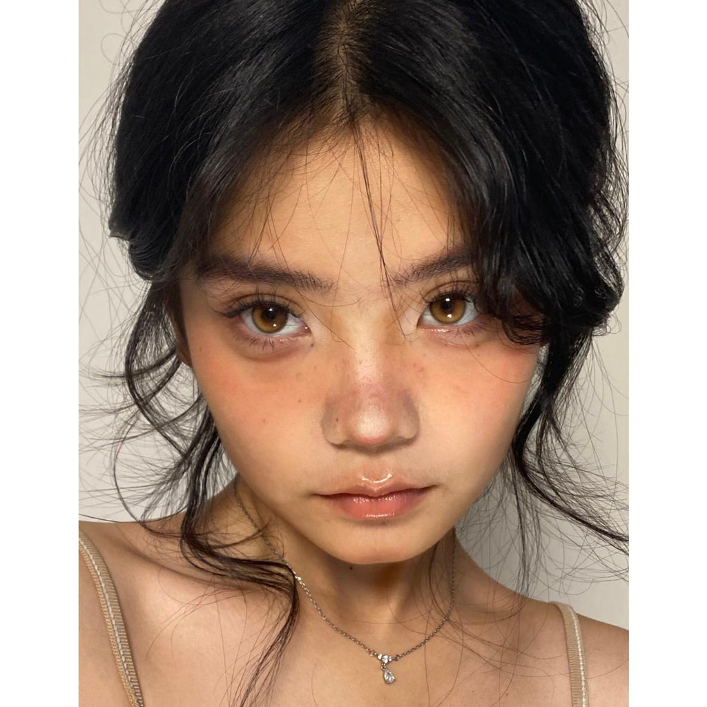 QBHNAI MorningCon 14.50mm Brown Colored Contact Lenses (6 Months Wear)