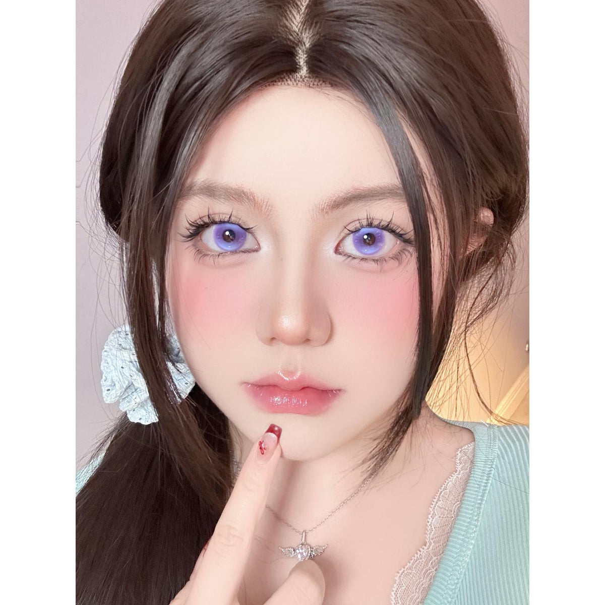 ZYJIE OBALEN 14.50mm Purple Colored Contact Lenses (6 Months Wear)