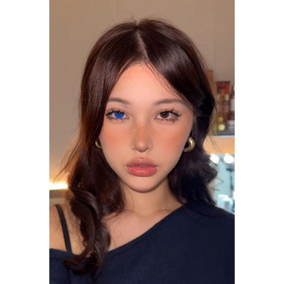 DLCXI Serltyca 14.20mm Dark Blue Colored Contact Lenses (6 Months Wear)
