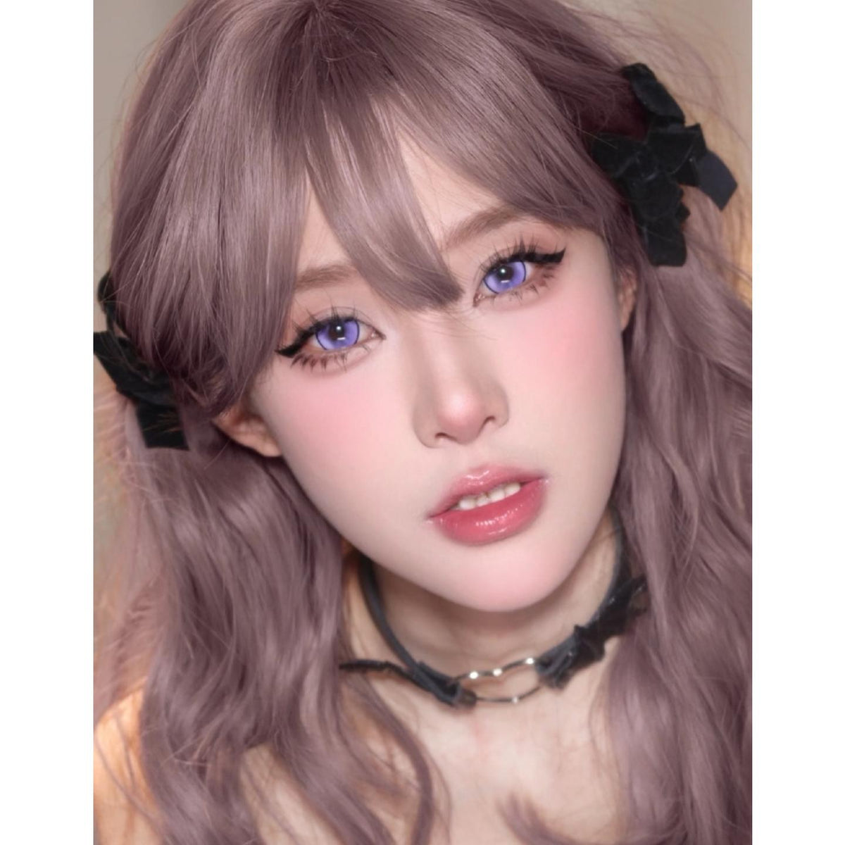 MFPPZI Xiyoulens 14.50mm Purple Colored Contact Lenses (6 Months Wear)