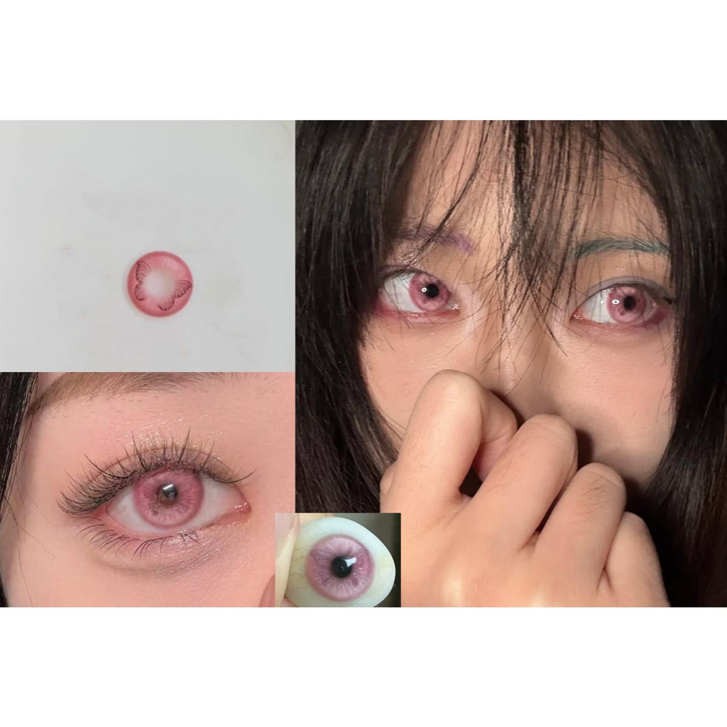 RJHDIE Xiyoulens 14.50mm Pink Colored Contact Lenses (6 Months Wear)
