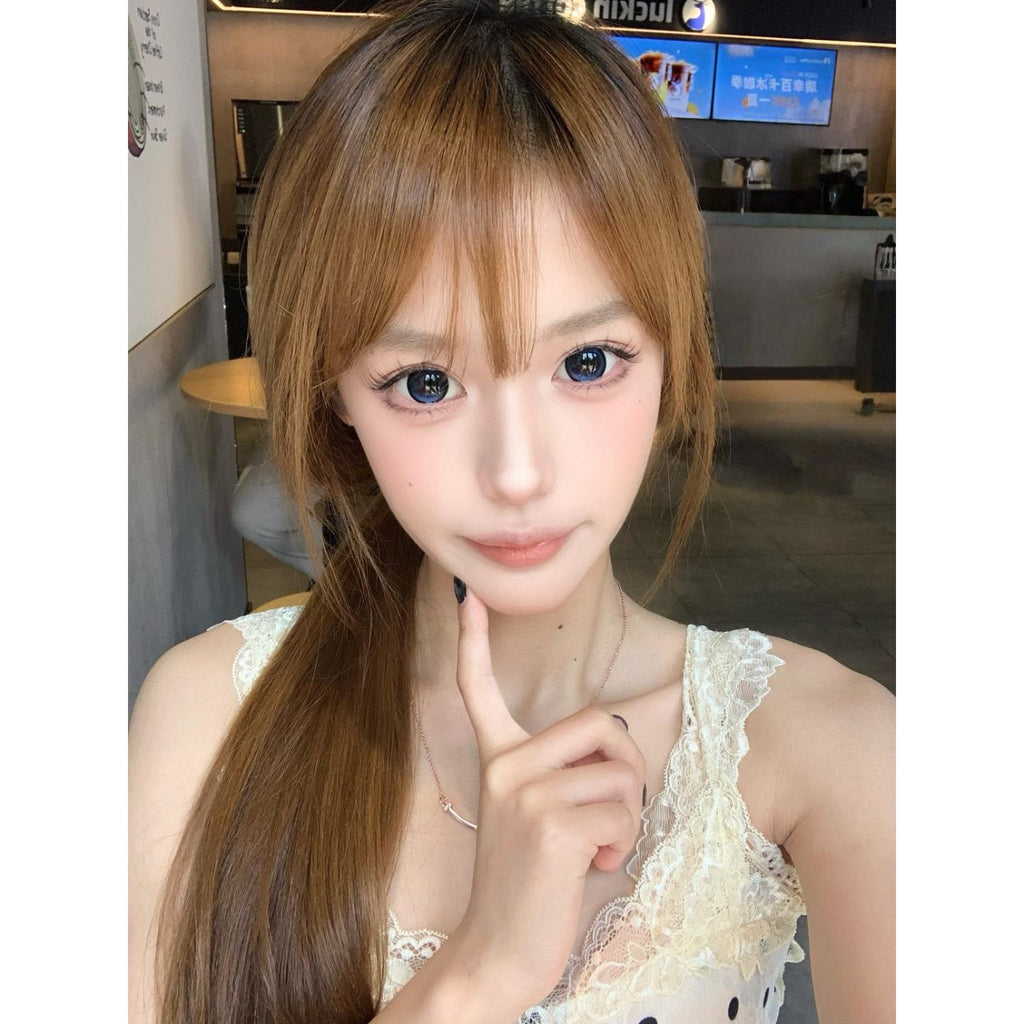 LHDQIU thestarlens 14.50mm Blue Colored Contact Lenses (6 Months Wear)