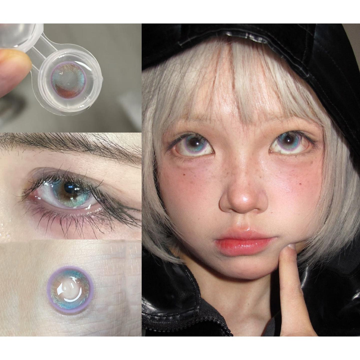 YLYXI Xiyoulens 14.20mm Purple Colored Contact Lenses (6 Months Wear)