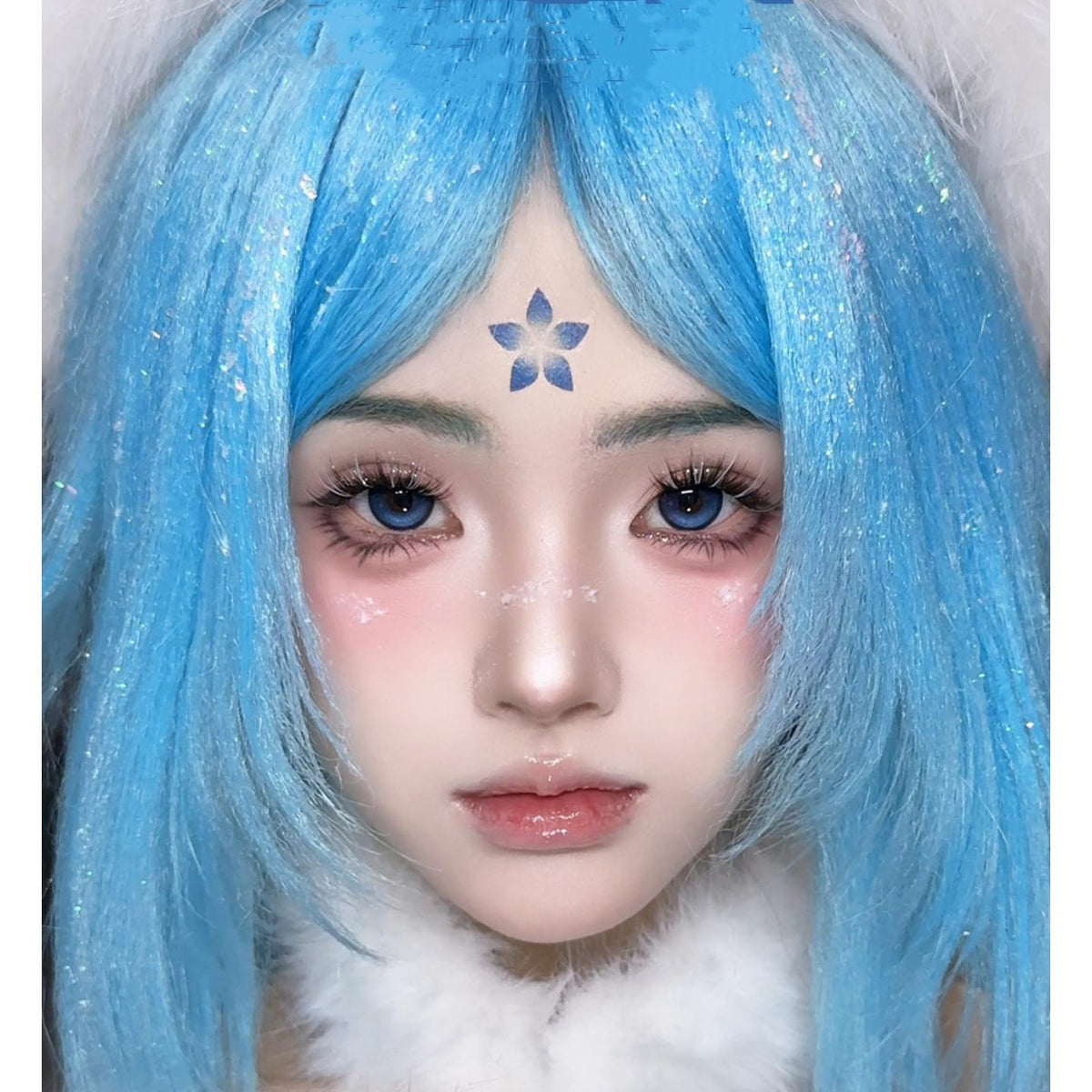 CDDZWWLAN OBALEN 14.50mm Blue Colored Contact Lenses (6 Months Wear)