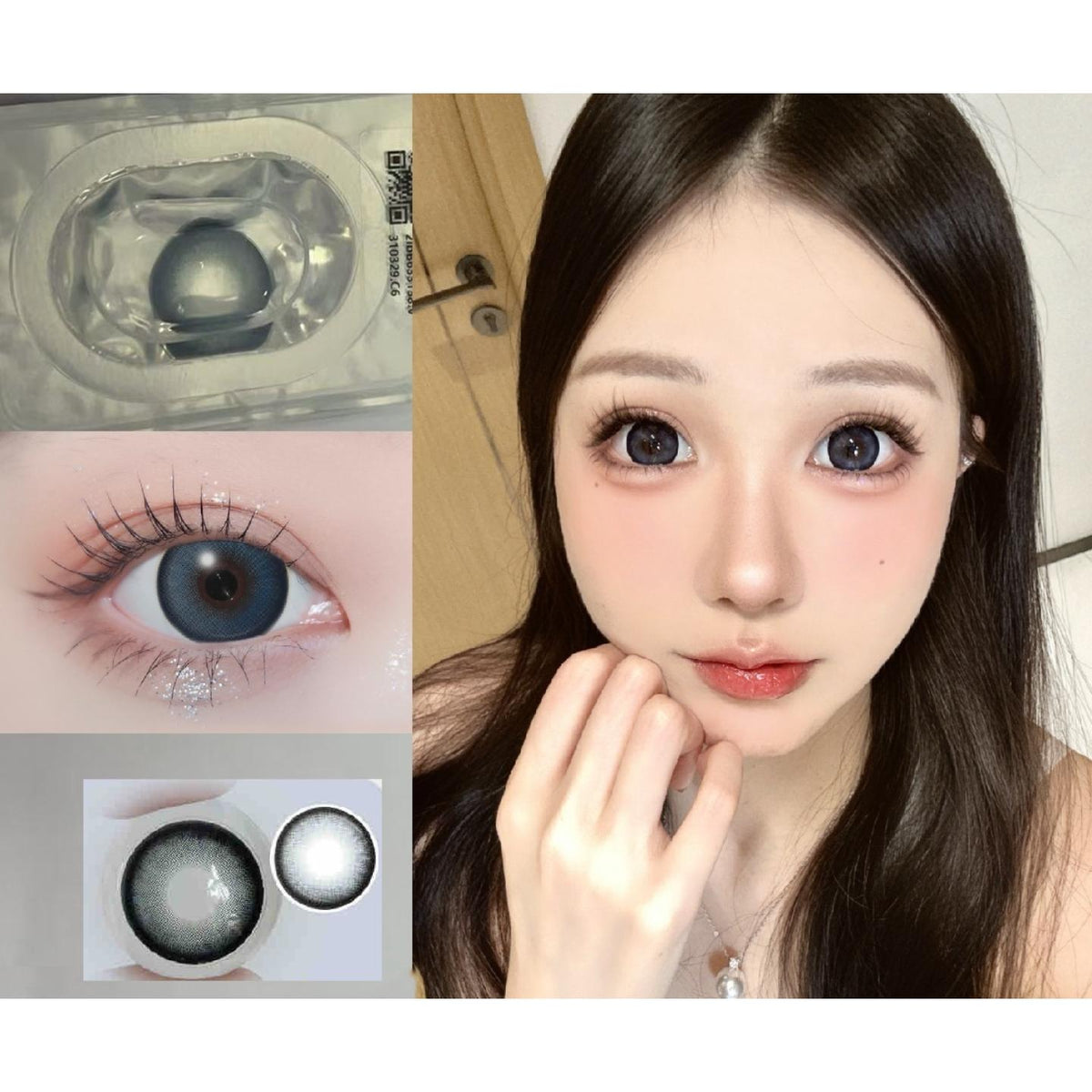 WYLHUI PORSLEN 14.50mm Blue Colored Contact Lenses (6 Months Wear)