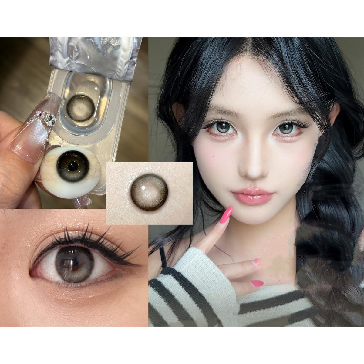 YLYGUANG thestarlens 14.50mm Black Colored Contact Lenses (6 Months Wear)