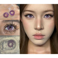 LMAN PORSLEN คอนแทคเลนส์สีม่วง ขนาด 14.20 มม. (ชนิดราย 6 เดือน)