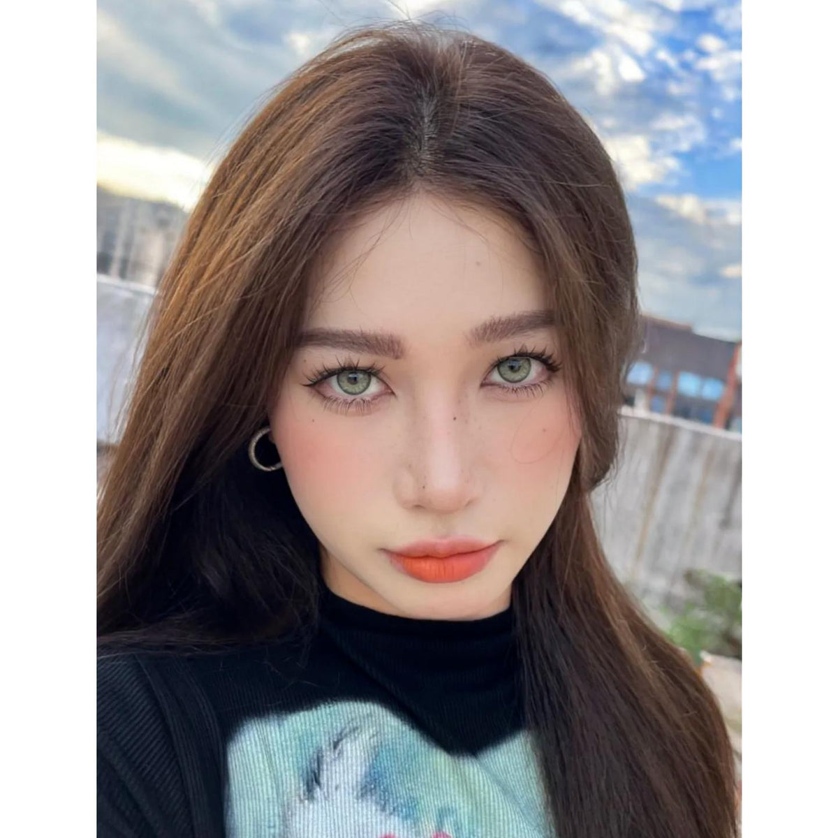 JWHJLV Xiyoulens 14.50mm Green Colored Contact Lenses (6 Months Wear)
