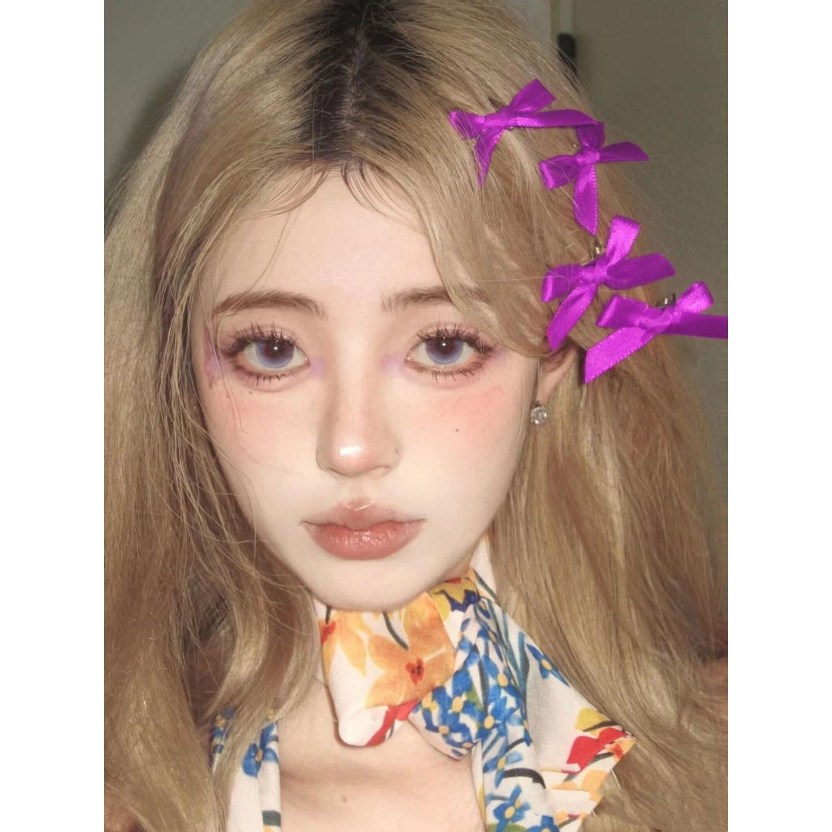 XXYLI FLLYCON 14.50mm Purple Colored Contact Lenses (6 Months Wear)