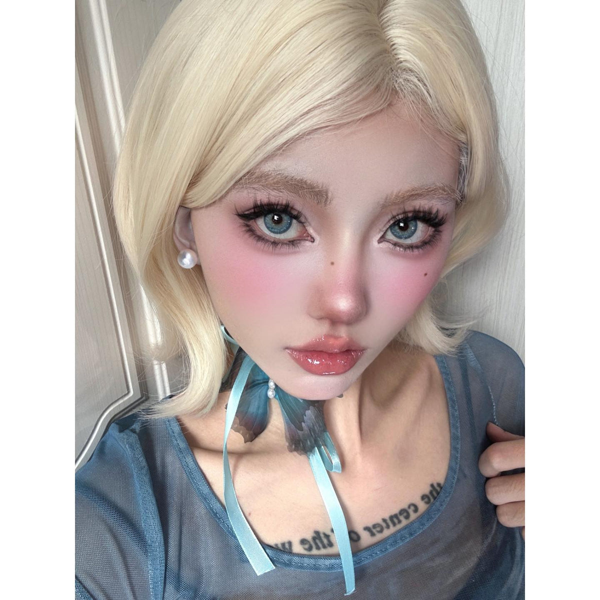 YWHXYUN MorningCon คอนแทคเลนส์สีฟ้า ขนาด 14.50 มม. (ชนิดราย 6 เดือน)