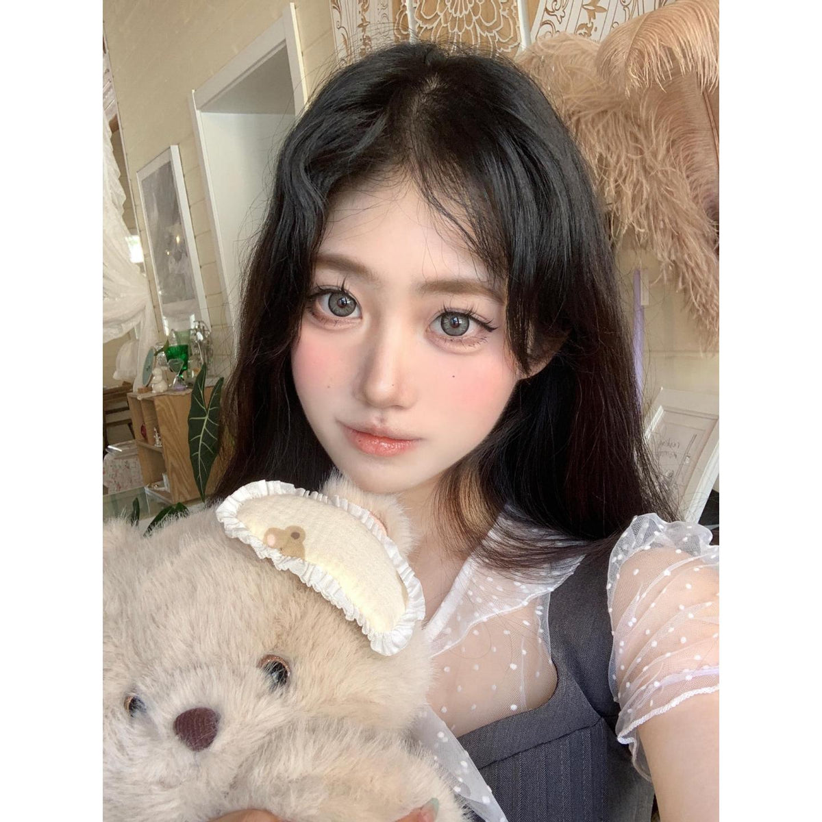 BJLSHE PORSLEN 14.50mm Grey Colored Contact Lenses (6 Months Wear)