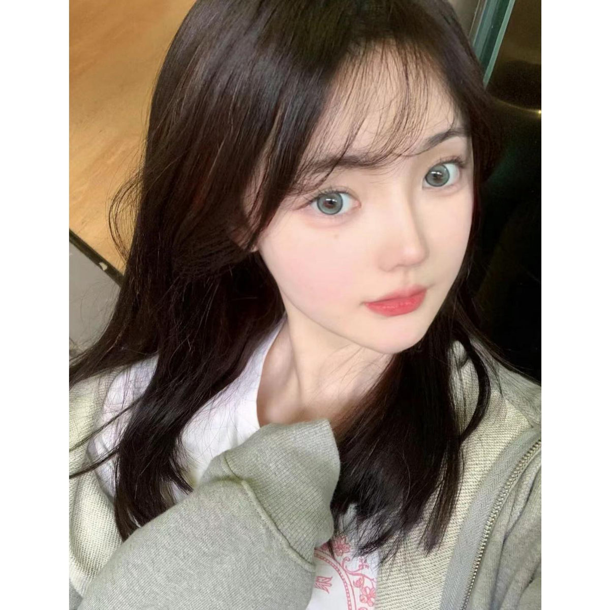 YMXUN FLLYCON 14.20mm Green Colored Contact Lenses (6 Months Wear)
