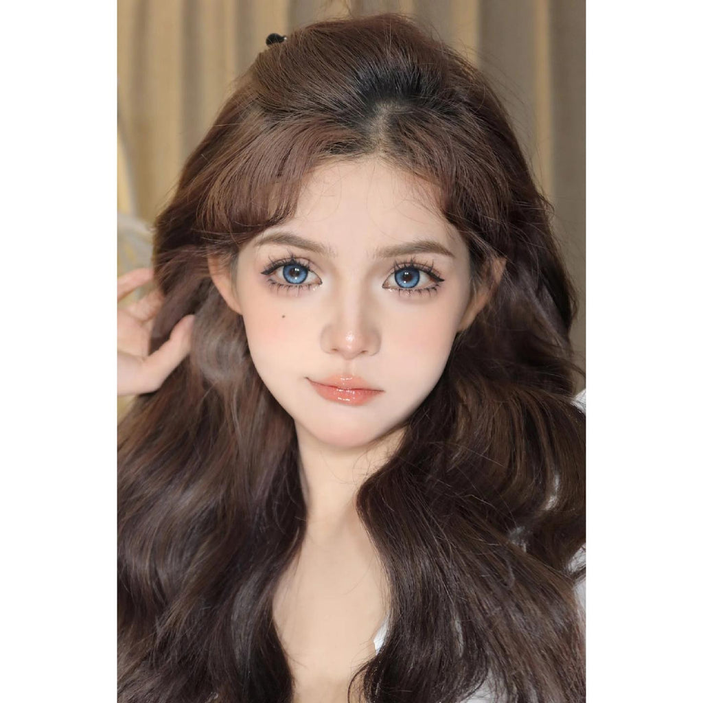 YDNLAN Xiyoulens 14.20mm Blue Colored Contact Lenses (6 Months Wear)