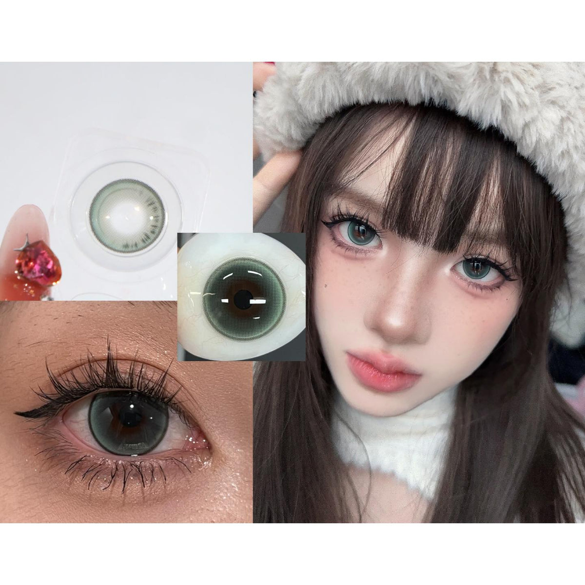 TQXGOU BOOSCON 14.20mm Green Colored Contact Lenses (6 Months Wear)