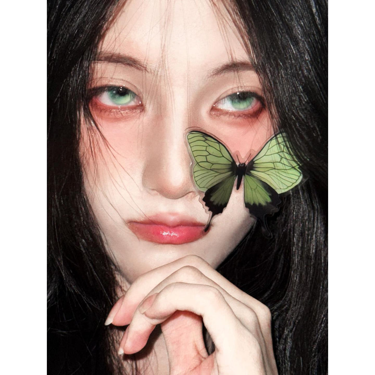 TQDONG OBALEN 14.50mm Green Colored Contact Lenses (6 Months Wear)