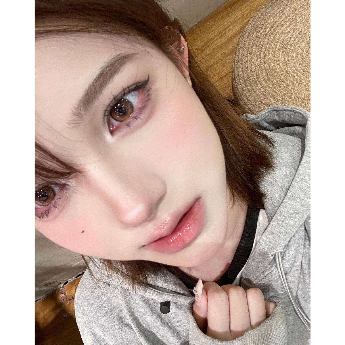 QBHNAI MorningCon 14.50mm Brown Colored Contact Lenses (6 Months Wear)