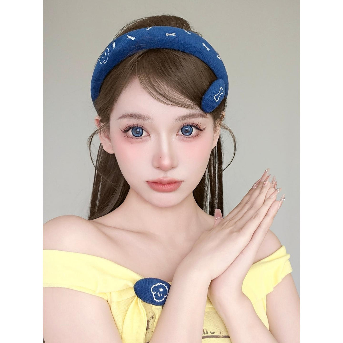 คอนแทคเลนส์สี BOWWA OBALEN ขนาด 14.50 มม. สีน้ำเงิน (แบบราย 6 เดือน)