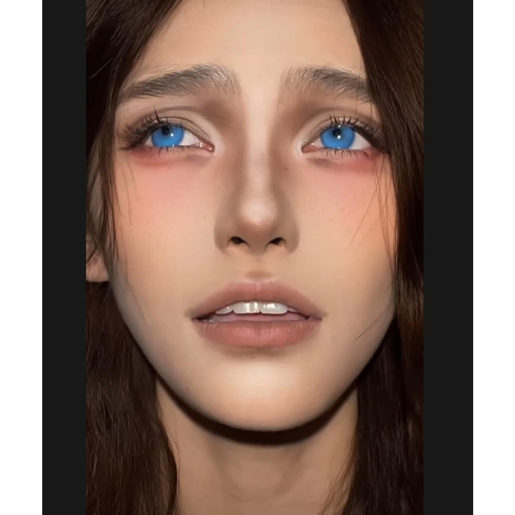 LLGXIAO Serltyca 14.20mm Blue Colored Contact Lenses (6 Months Wear)