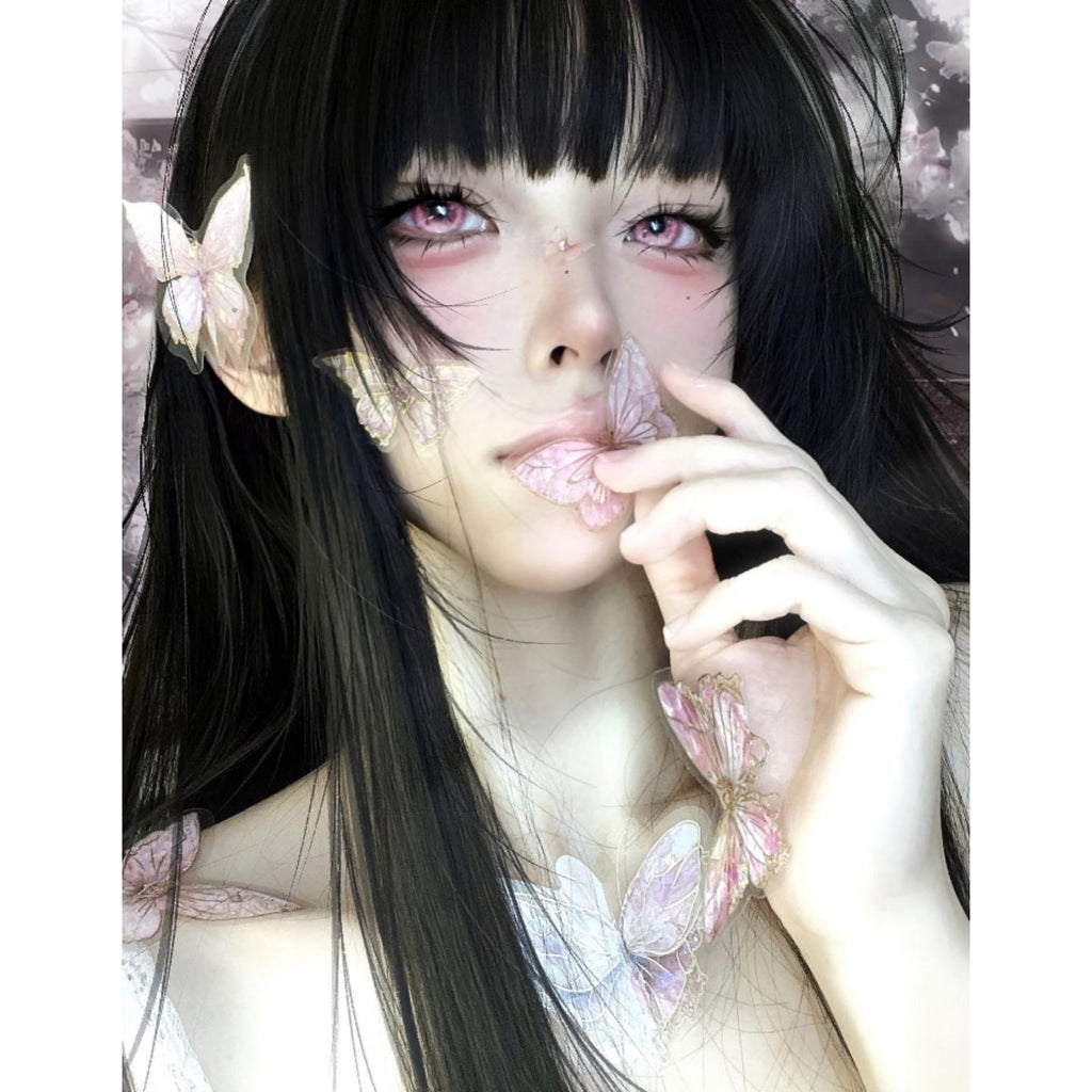 RJHDIE Xiyoulens 14.50mm Pink Colored Contact Lenses (6 Months Wear)