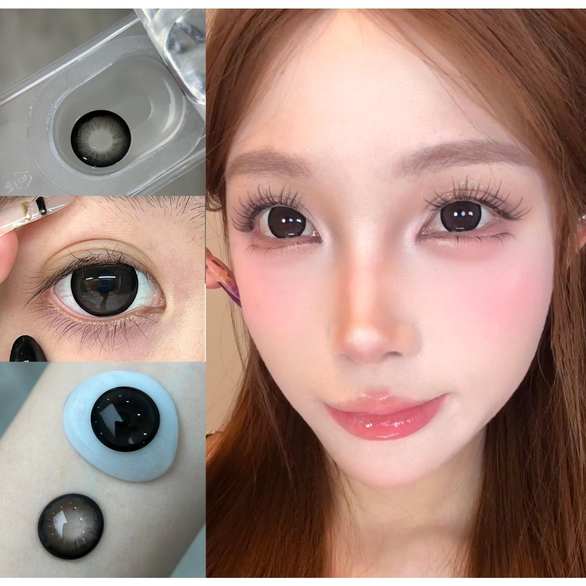 CDWOWWA OBALEN คอนแทคเลนส์สีดำ ขนาด 14.50 มม. (ชนิดราย 6 เดือน)