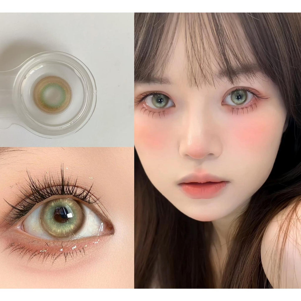 คอนแทคเลนส์สี JYYHUA Xiyoulens ขนาด 14.50 มม. สีเหลืองอมเขียว (ชนิดราย 6 เดือน)