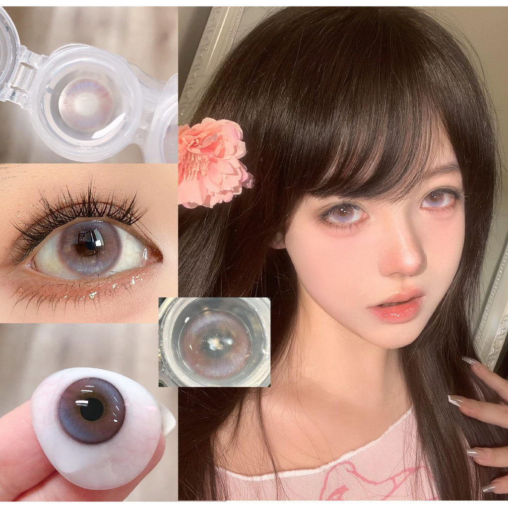 MNHHAI thestarlens คอนแทคเลนส์สีม่วง ขนาด 14.50 มม. (แบบราย 6 เดือน)
