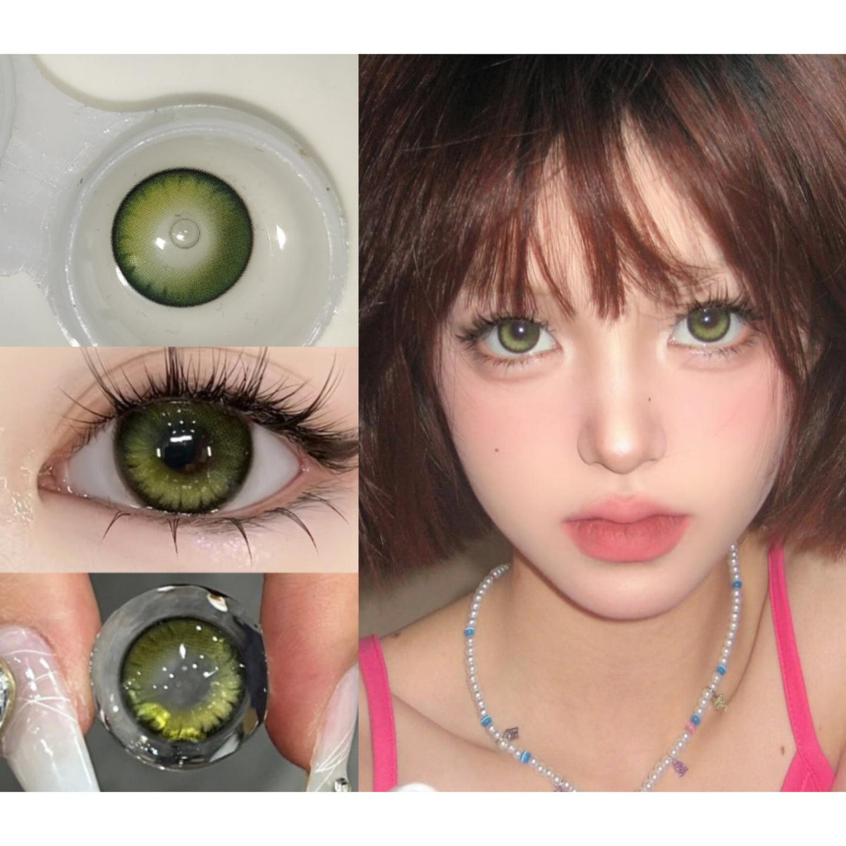 คอนแทคเลนส์สี WNSLV รุ่น Xiyoulens ขนาด 14.20 มม. สีเขียว (แบบราย 6 เดือน)