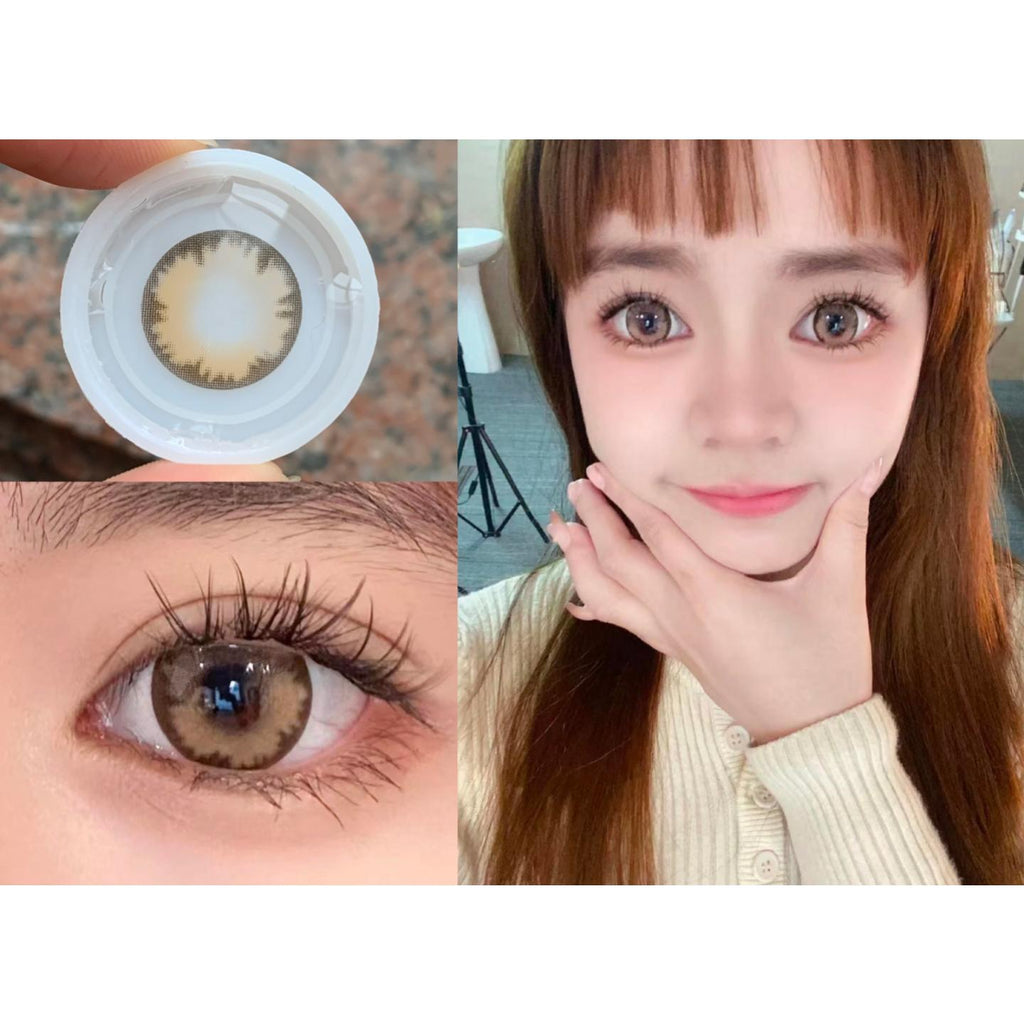 Kính áp tròng màu nâu HTBHUA Xiyoulens 14.50mm (Thời hạn sử dụng 6 tháng)