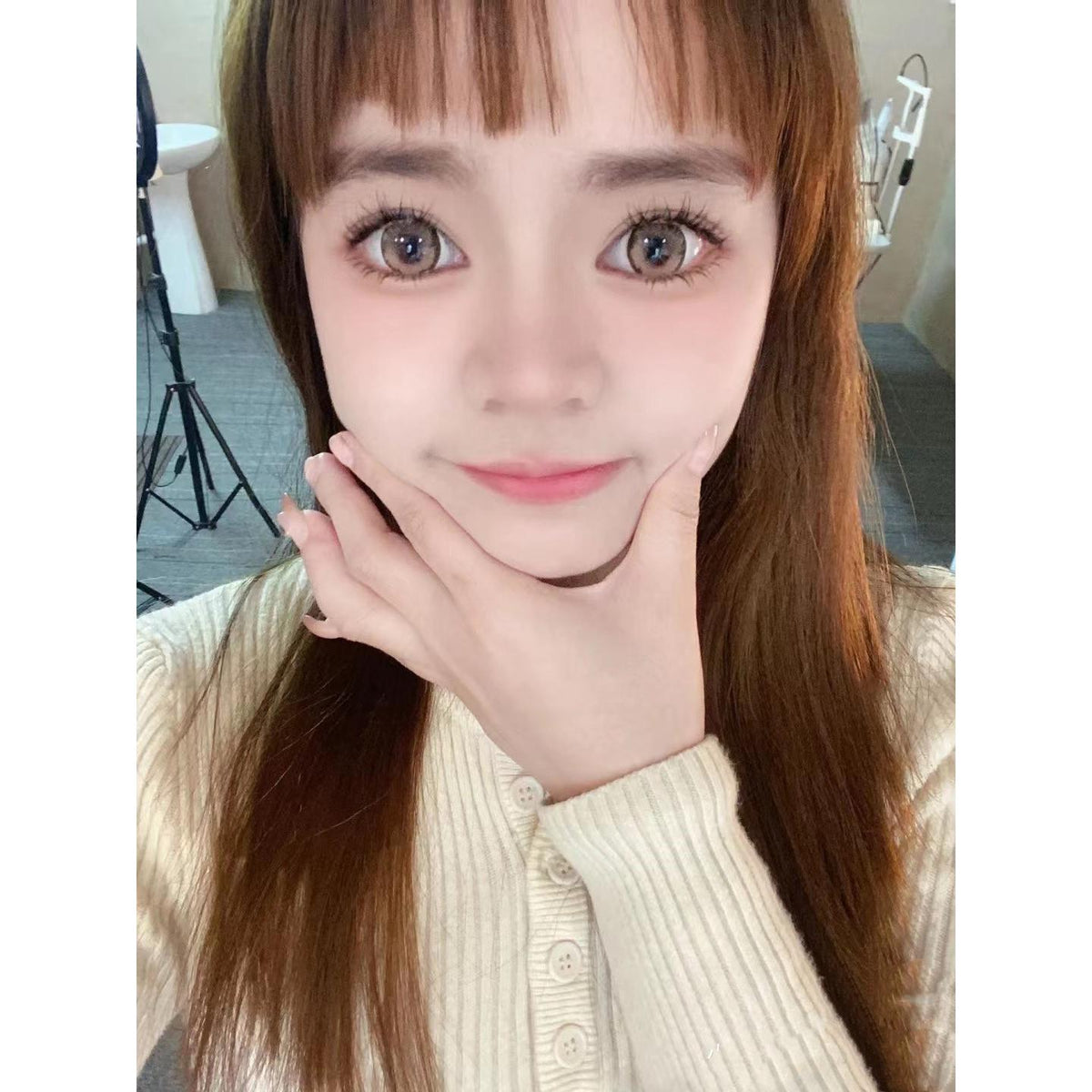 HTBHUA Xiyoulens 14.50mm Brown Colored Contact Lenses (6 Months Wear)