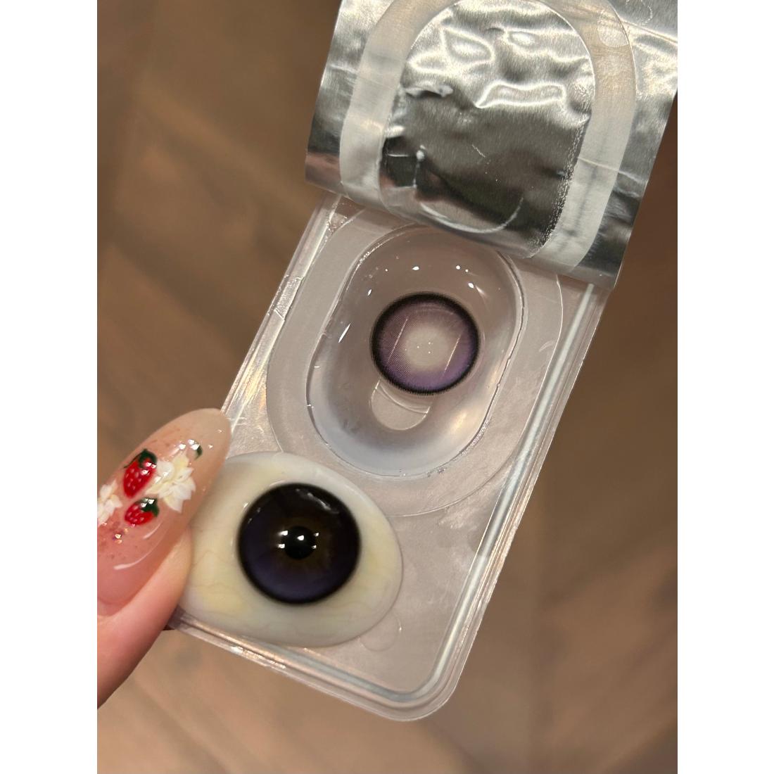 QLZI MimiPark คอนแทคเลนส์สีม่วง ขนาด 14.50 มม. (ชนิดราย 6 เดือน)