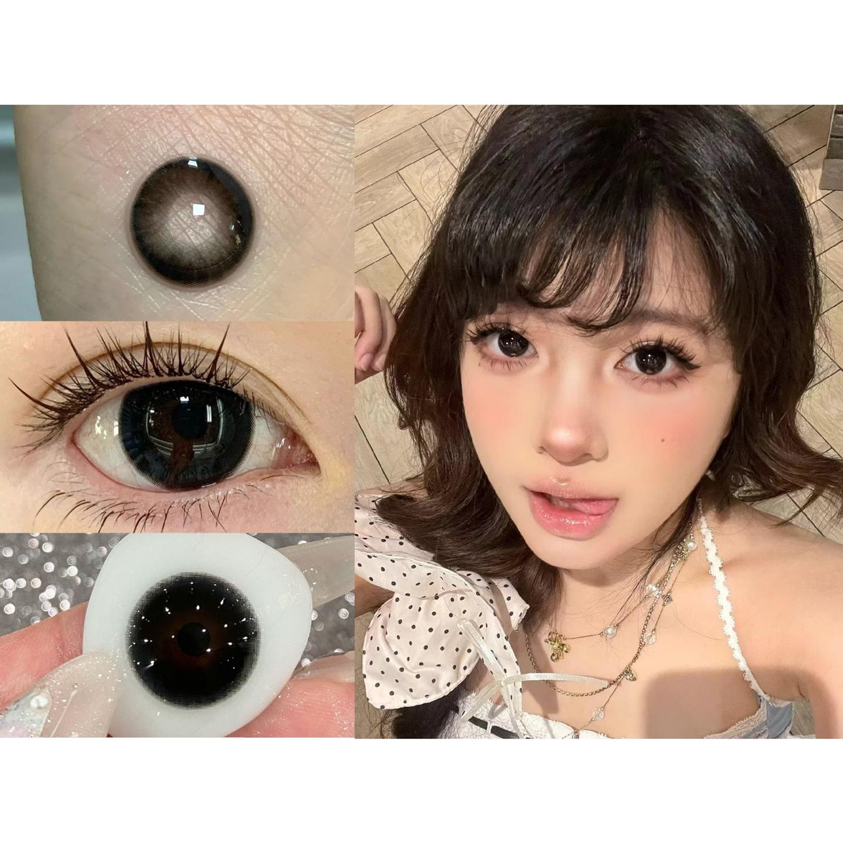 YYHTU MorningCon 14.50mm Black Colored Contact Lenses (6 Months Wear)