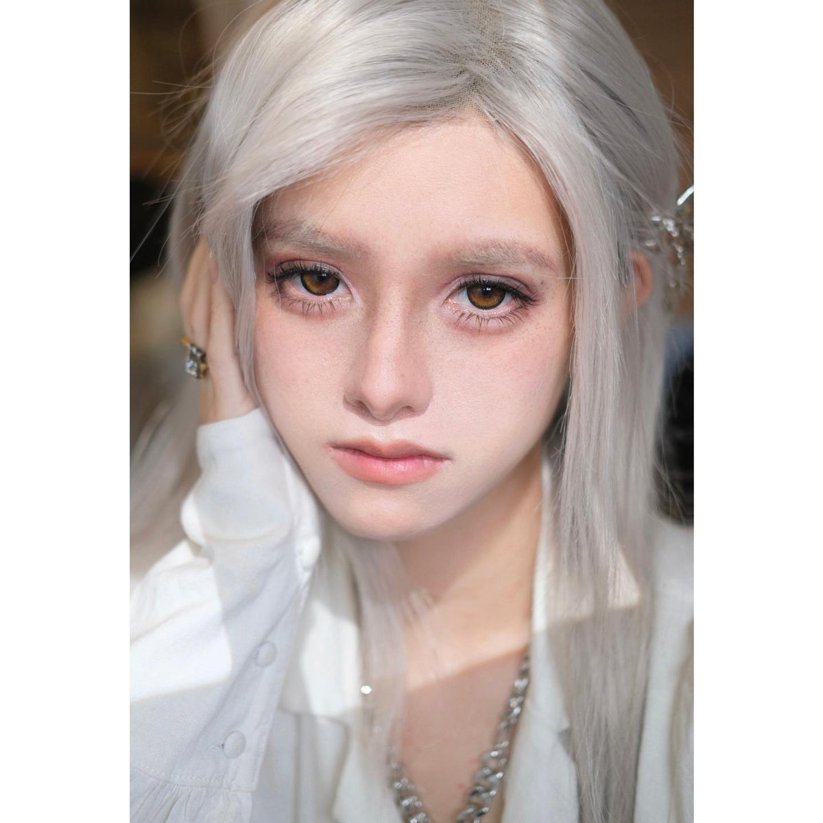 FMGUAN Serltyca 14.50mm Brown Colored Contact Lenses (6 Months Wear)