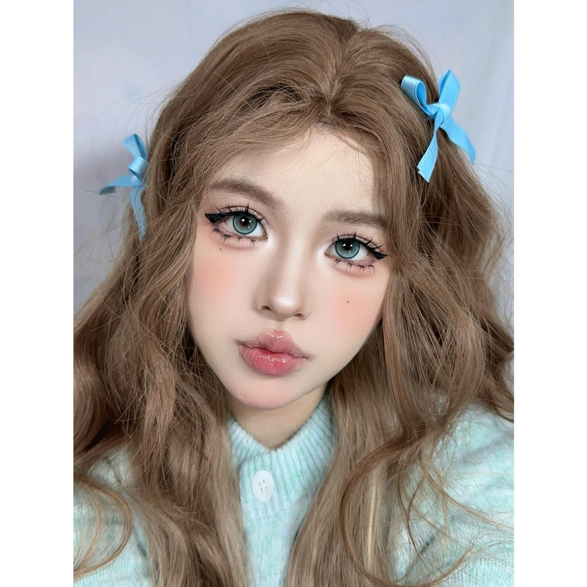 NHXXLV Serltyca 14.20mm Green Colored Contact Lenses (6 Months Wear)