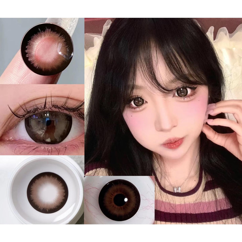 DLQJI BOOSCON 14.50mm Brown Colored Contact Lenses (6 Months Wear)