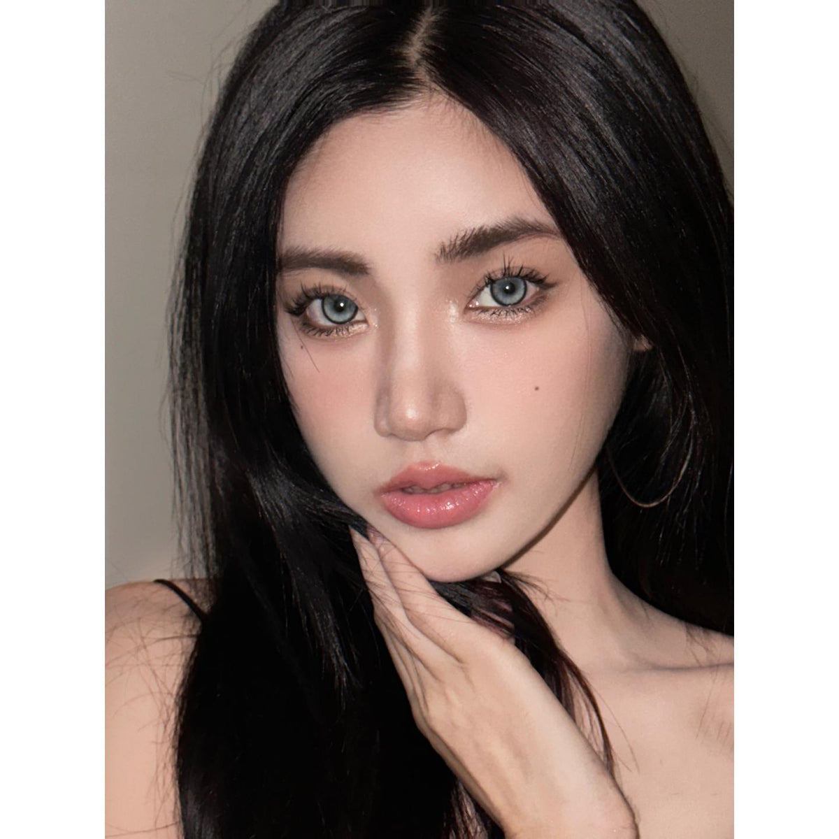BLKYZHU Xiyoulens 14.20mm Grey Colored Contact Lenses (6 Months Wear)