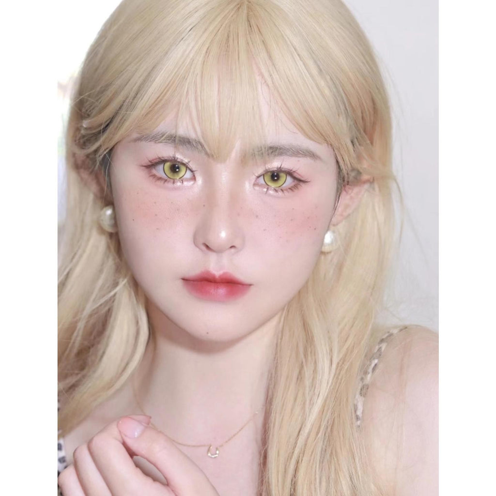 คอนแทคเลนส์สี Xiyoulens รุ่น MFPPZONG ขนาด 14.50 มม. สีเหลือง (แบบราย 6 เดือน)